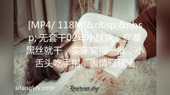 [MP4/ 118M]&nbsp;&nbsp; 无套干02年小妹妹，穿着黑丝就干，实际爽得一批，小舌头吃手指，表情骚骚滴