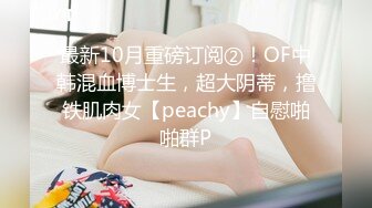 最新10月重磅订阅②！OF中韩混血博士生，超大阴蒂，撸铁肌肉女【peachy】自慰啪啪群P